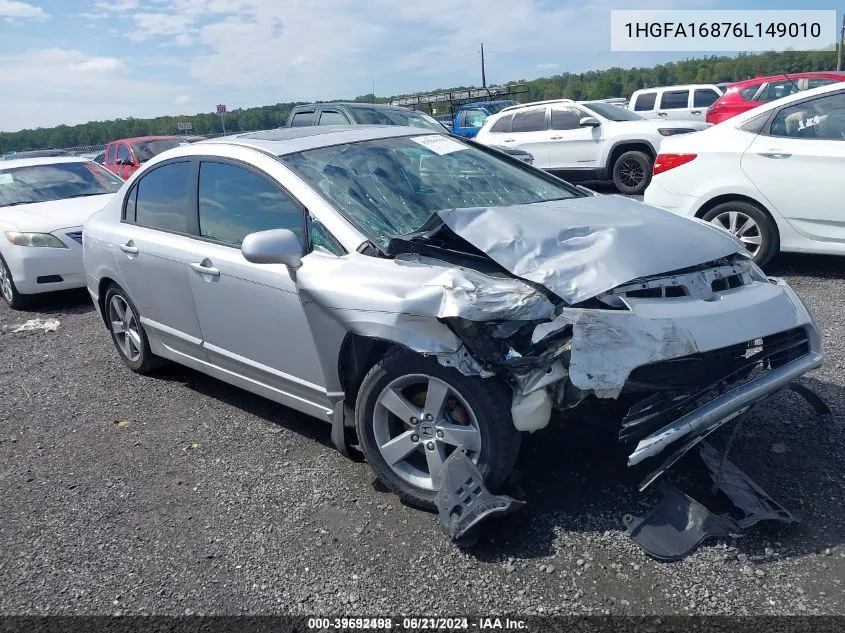 1HGFA16876L149010 2006 Honda Civic Ex