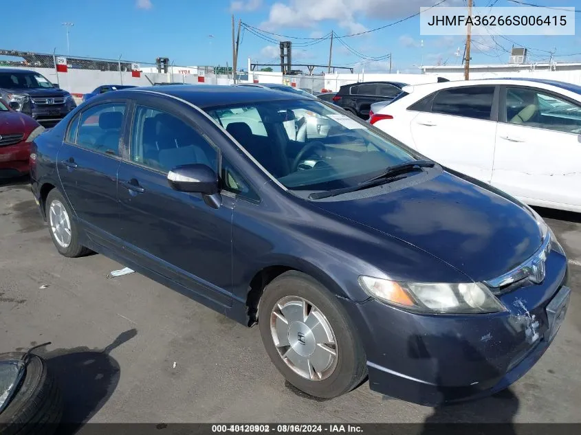 JHMFA36266S006415 2006 Honda Civic Hybrid