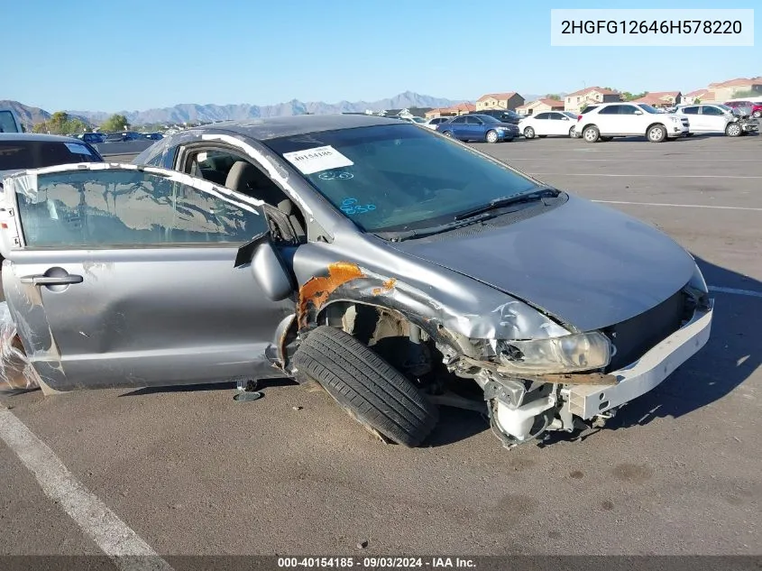 2006 Honda Civic Lx VIN: 2HGFG12646H578220 Lot: 40154185