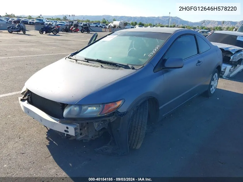 2HGFG12646H578220 2006 Honda Civic Lx