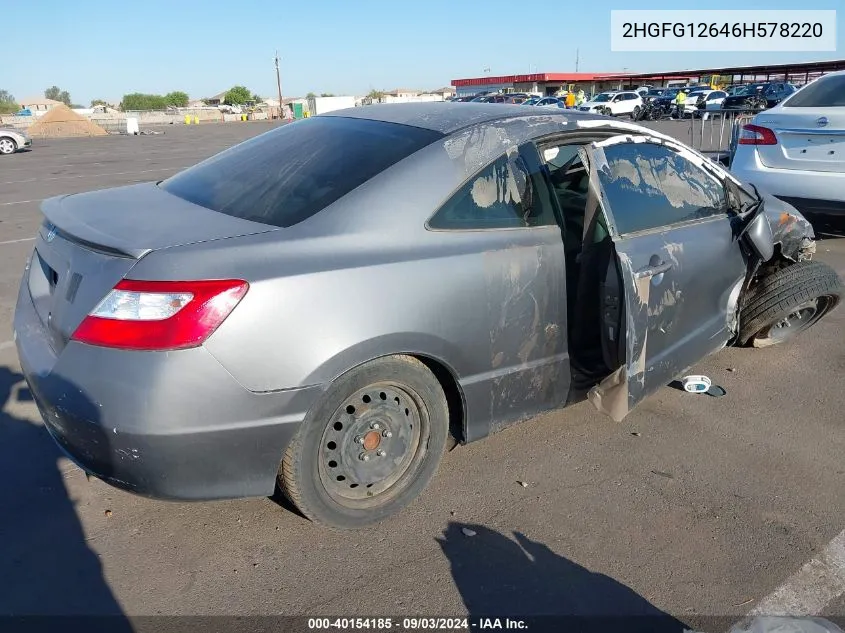 2HGFG12646H578220 2006 Honda Civic Lx