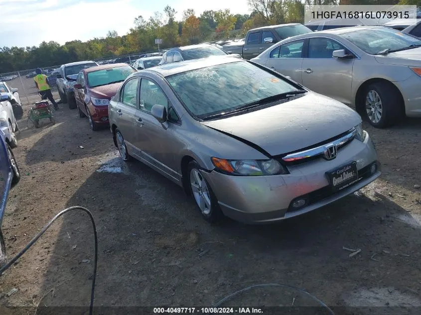 1HGFA16816L073915 2006 Honda Civic Ex