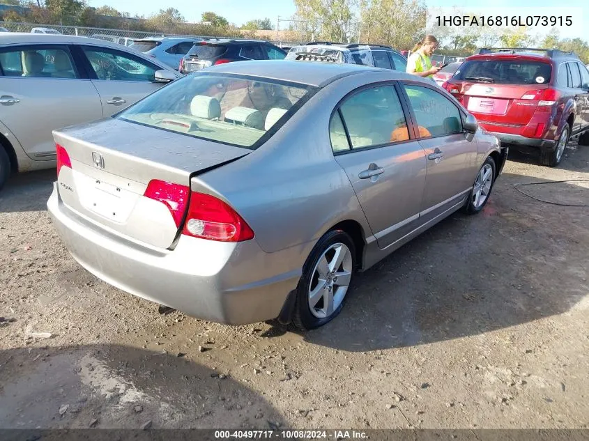 1HGFA16816L073915 2006 Honda Civic Ex