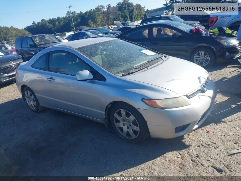 2006 Honda Civic Lx VIN: 2HGFG12656H518916 Lot: 40594792