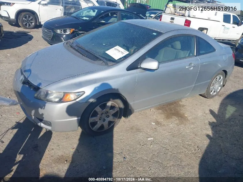 2006 Honda Civic Lx VIN: 2HGFG12656H518916 Lot: 40594792