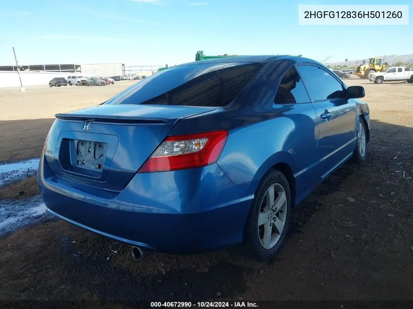 2HGFG12836H501260 2006 Honda Civic Ex