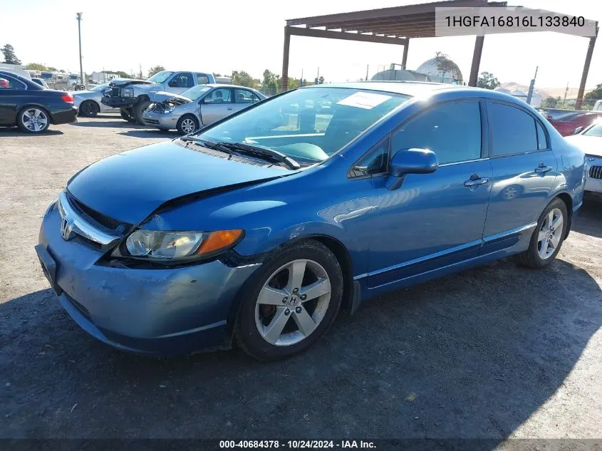 2006 Honda Civic Ex VIN: 1HGFA16816L133840 Lot: 40684378