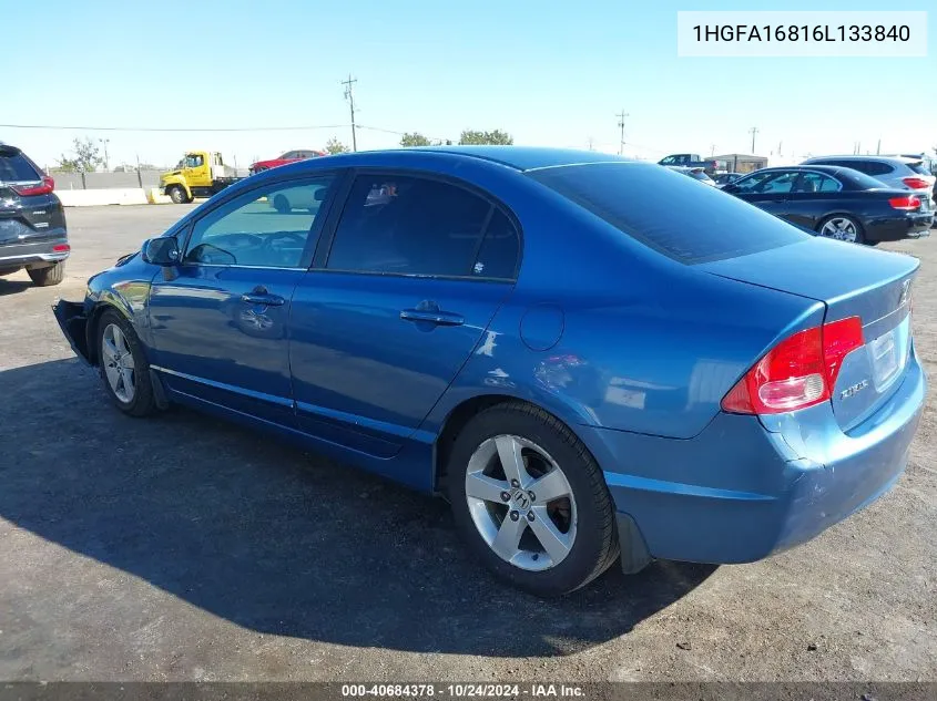 2006 Honda Civic Ex VIN: 1HGFA16816L133840 Lot: 40684378