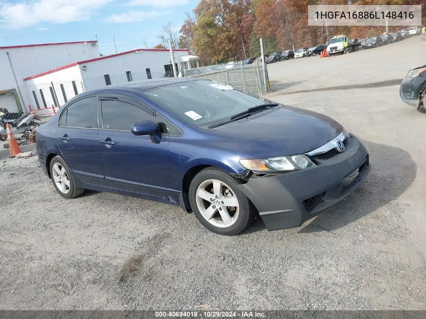 2006 Honda Civic Ex VIN: 1HGFA16886L148416 Lot: 40694018