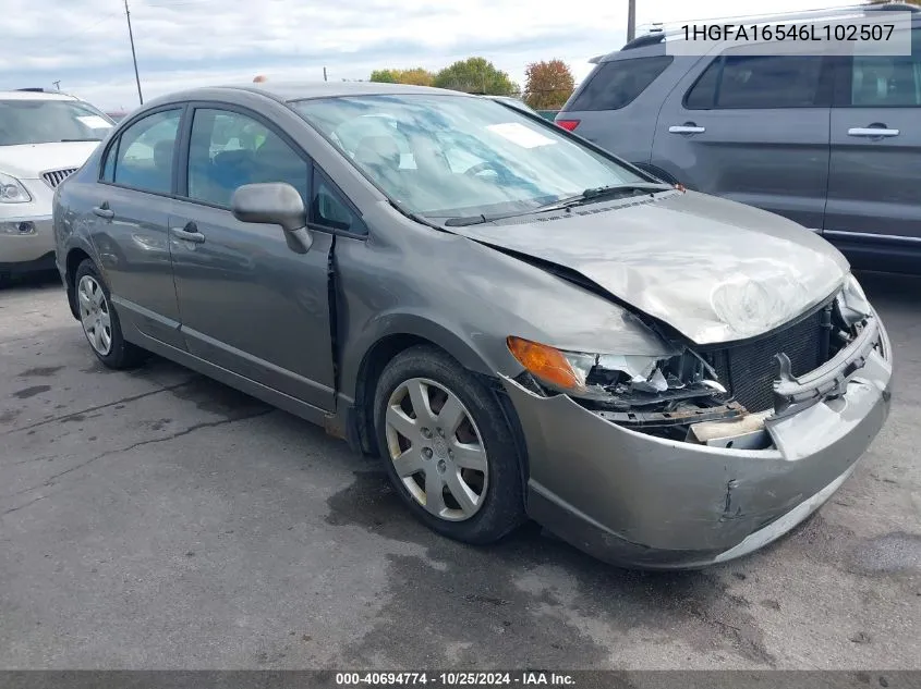 1HGFA16546L102507 2006 Honda Civic Lx