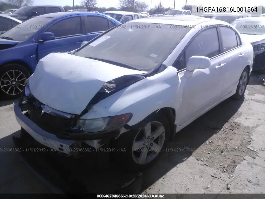 2006 Honda Civic Ex VIN: 1HGFA16816L001564 Lot: 40704586