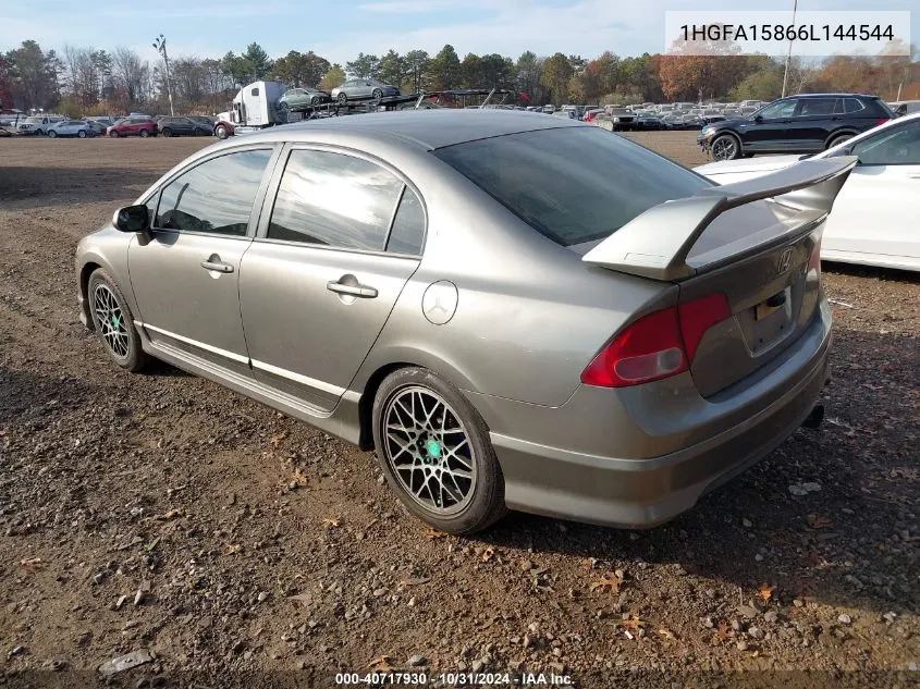 2006 Honda Civic Ex VIN: 1HGFA15866L144544 Lot: 40717930