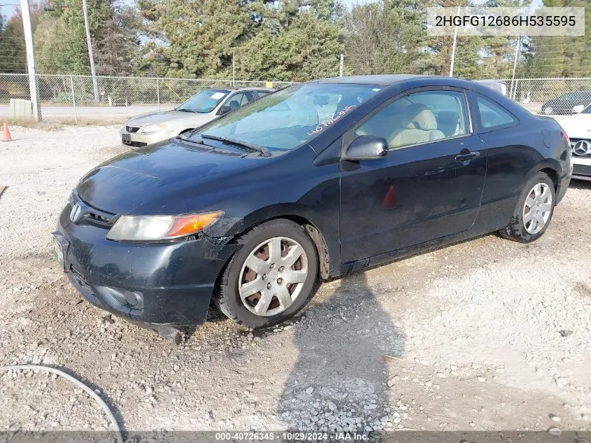 2HGFG12686H535595 2006 Honda Civic Lx