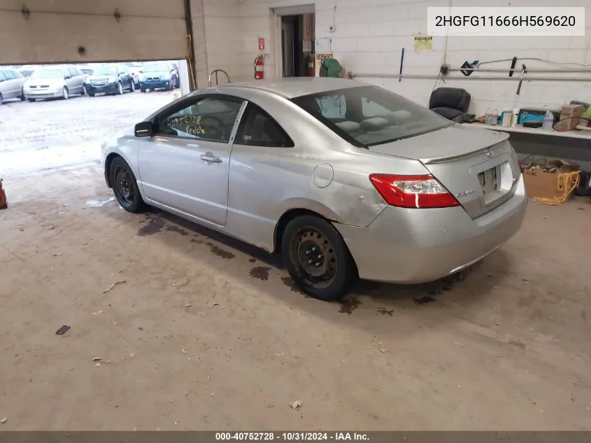 2HGFG11666H569620 2006 Honda Civic Lx