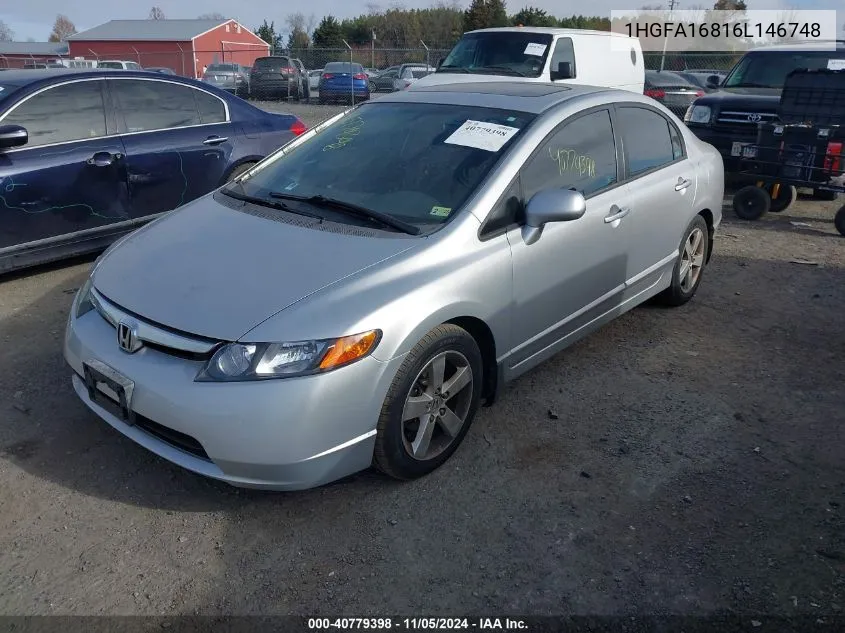 2006 Honda Civic Ex VIN: 1HGFA16816L146748 Lot: 40779398