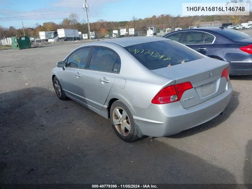 2006 Honda Civic Ex VIN: 1HGFA16816L146748 Lot: 40779398