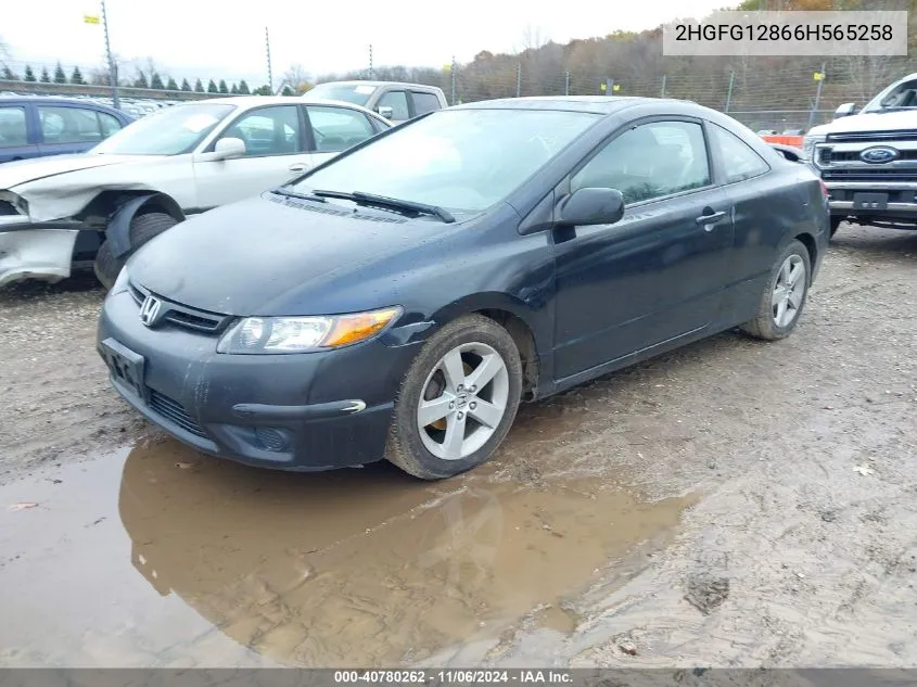 2006 Honda Civic Ex VIN: 2HGFG12866H565258 Lot: 40780262