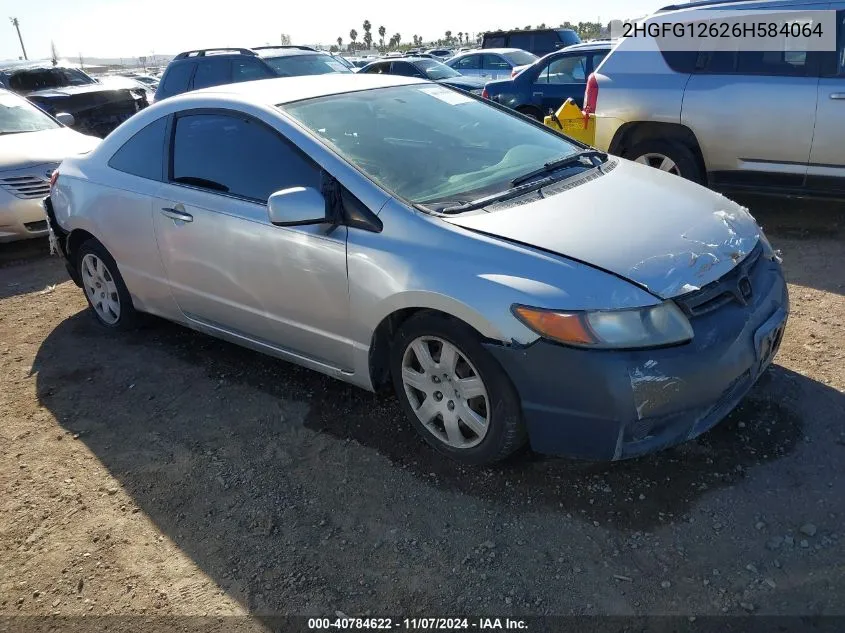 2006 Honda Civic Lx VIN: 2HGFG12626H584064 Lot: 40784622