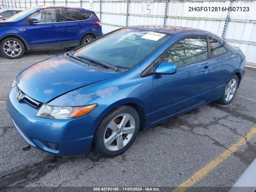 2006 Honda Civic Ex VIN: 2HGFG12816H507123 Lot: 40793180