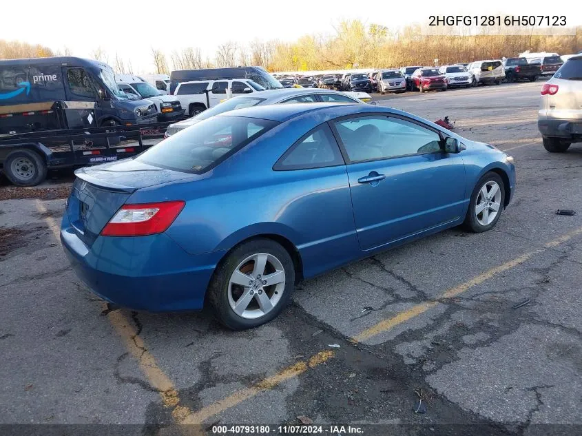 2006 Honda Civic Ex VIN: 2HGFG12816H507123 Lot: 40793180