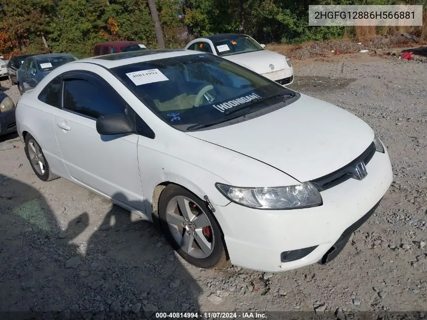 2006 Honda Civic Ex VIN: 2HGFG12886H566881 Lot: 40814994