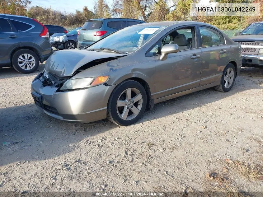 2006 Honda Civic Ex VIN: 1HGFA16806L042249 Lot: 40815022