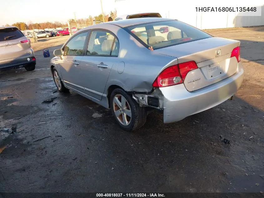 2006 Honda Civic Ex VIN: 1HGFA16806L135448 Lot: 40818037