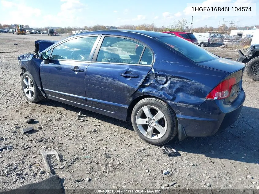 2006 Honda Civic Ex VIN: 1HGFA16846L104574 Lot: 40821334