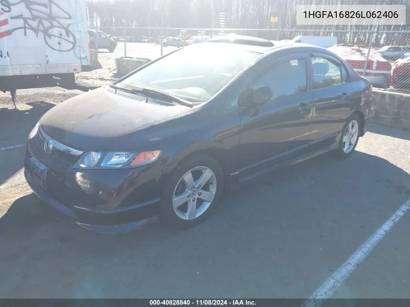 2006 Honda Civic Ex VIN: 1HGFA16826L062406 Lot: 40828840