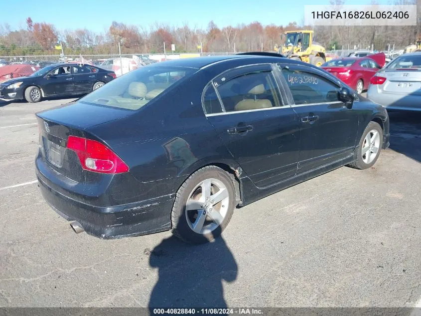 2006 Honda Civic Ex VIN: 1HGFA16826L062406 Lot: 40828840