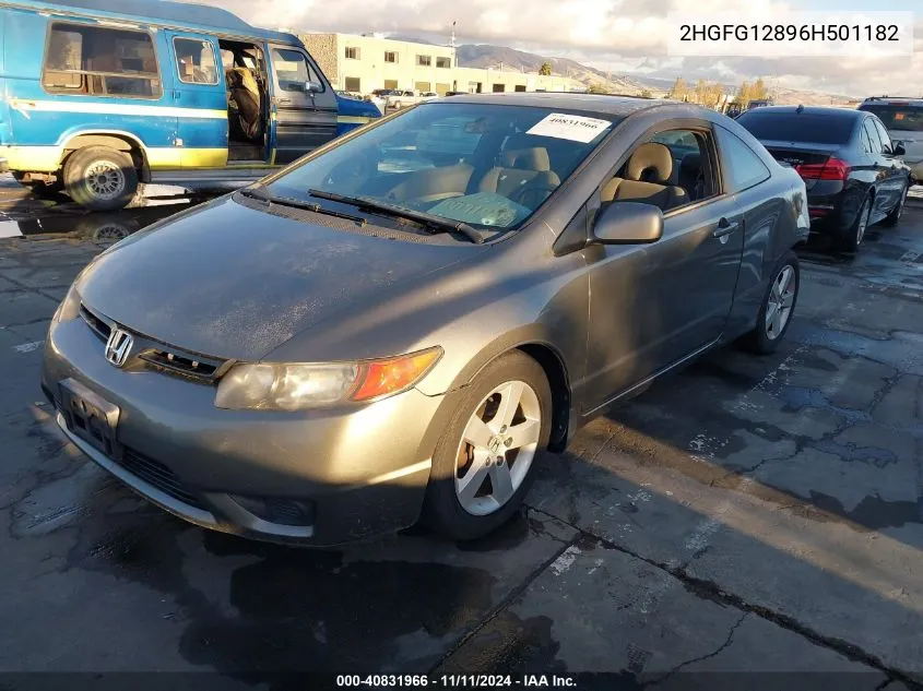 2006 Honda Civic Ex VIN: 2HGFG12896H501182 Lot: 40831966