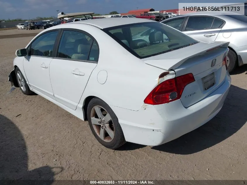 2006 Honda Civic Ex VIN: 1HGFA16856L111713 Lot: 40832653