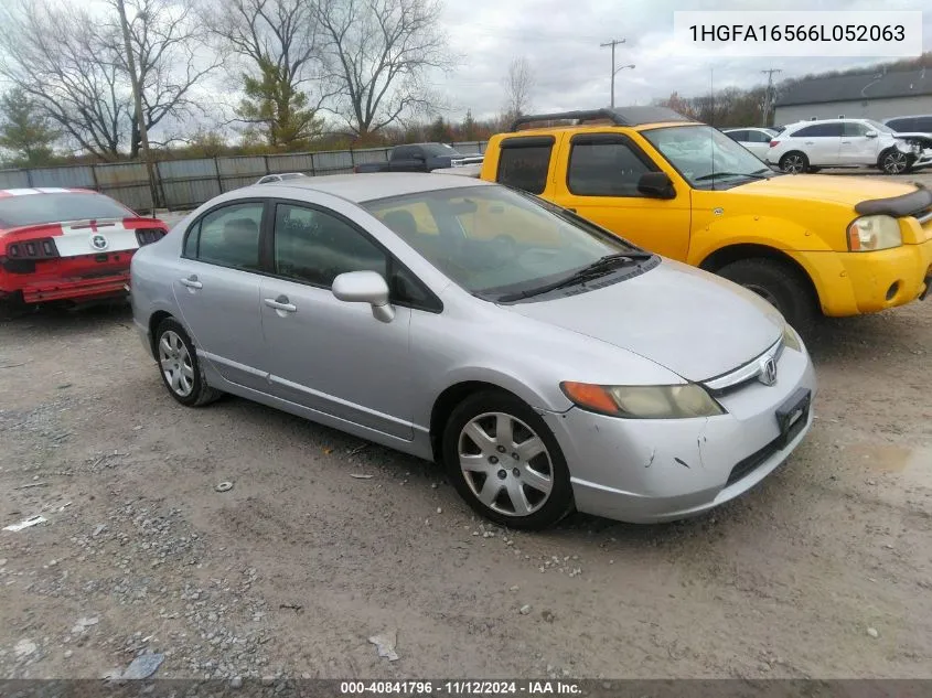 2006 Honda Civic Lx VIN: 1HGFA16566L052063 Lot: 40841796