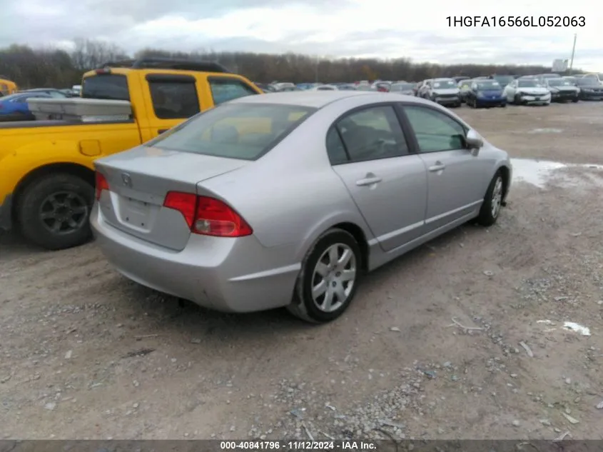 2006 Honda Civic Lx VIN: 1HGFA16566L052063 Lot: 40841796