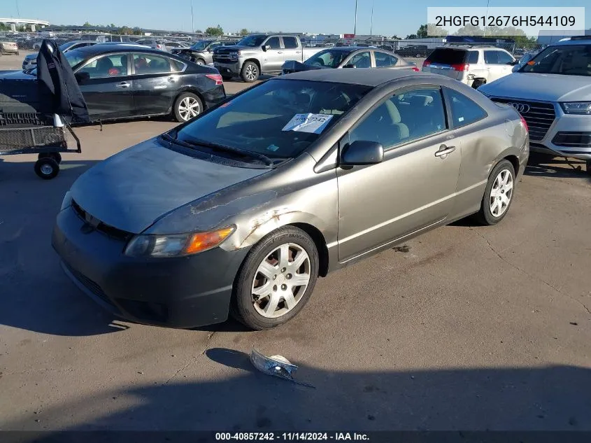 2006 Honda Civic Lx VIN: 2HGFG12676H544109 Lot: 40857242