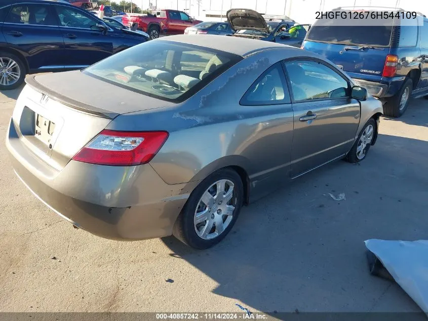 2006 Honda Civic Lx VIN: 2HGFG12676H544109 Lot: 40857242