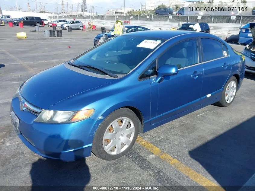 2006 Honda Civic Lx VIN: 1HGFA16586L071164 Lot: 40872710