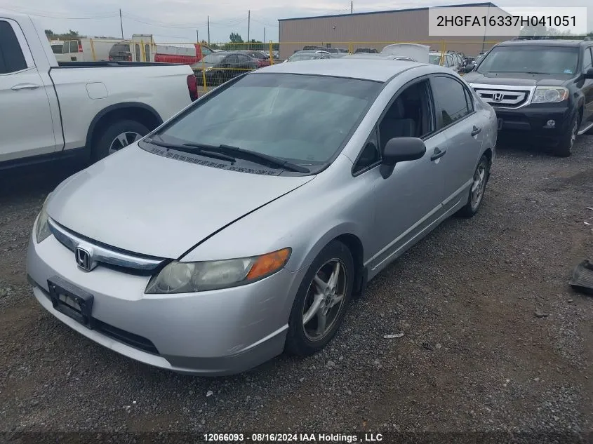 2007 Honda Civic Sdn VIN: 2HGFA16337H041051 Lot: 12066093