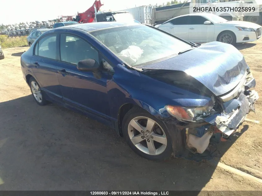 2007 Honda Civic Sdn VIN: 2HGFA16357H025899 Lot: 12080603