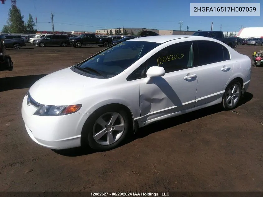 2007 Honda Civic Sdn VIN: 2HGFA16517H007059 Lot: 12082627