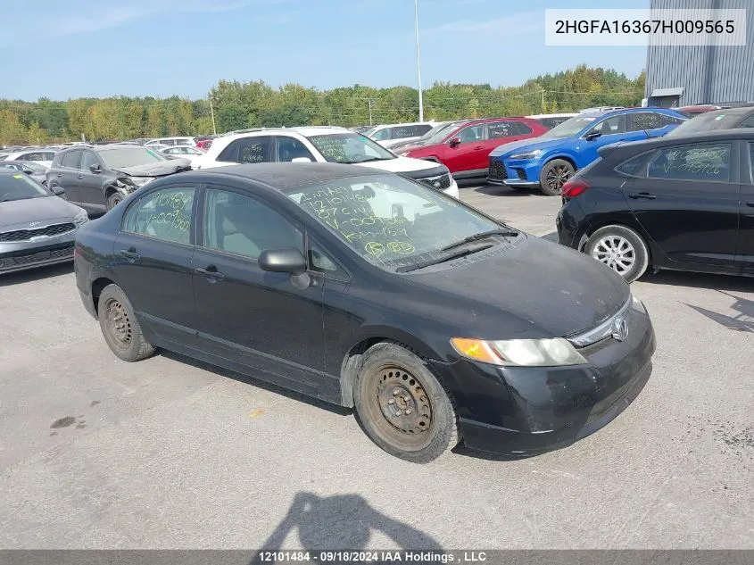 2007 Honda Civic VIN: 2HGFA16367H009565 Lot: 12101484