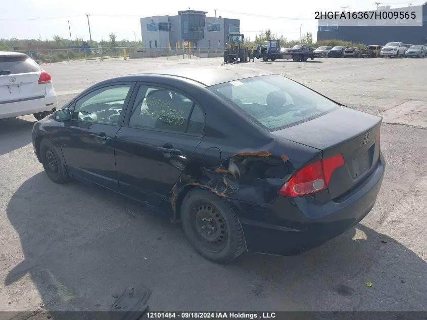 2007 Honda Civic VIN: 2HGFA16367H009565 Lot: 12101484