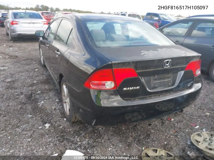 2HGF816517H105097 2007 Honda Civic Lx