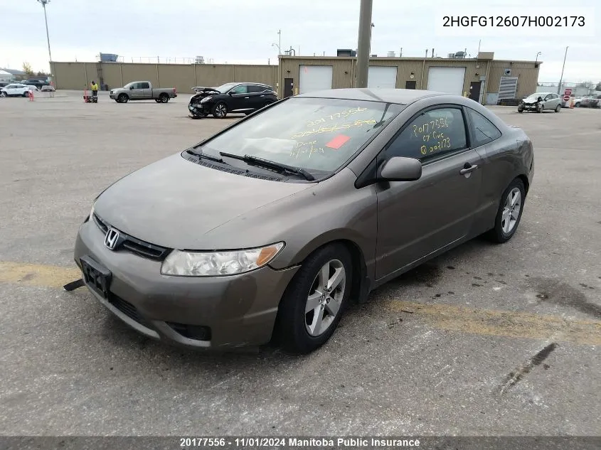 2007 Honda Civic Lx VIN: 2HGFG12607H002173 Lot: 20177556