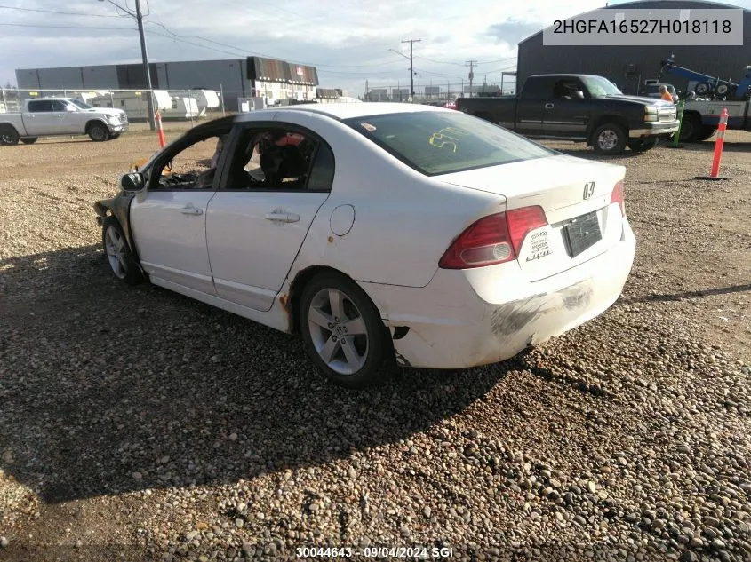 2007 Honda Civic Lx VIN: 2HGFA16527H018118 Lot: 30044643