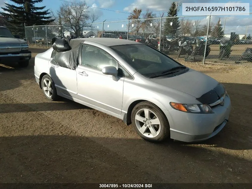 2007 Honda Civic Lx VIN: 2HGFA16597H101786 Lot: 30047895