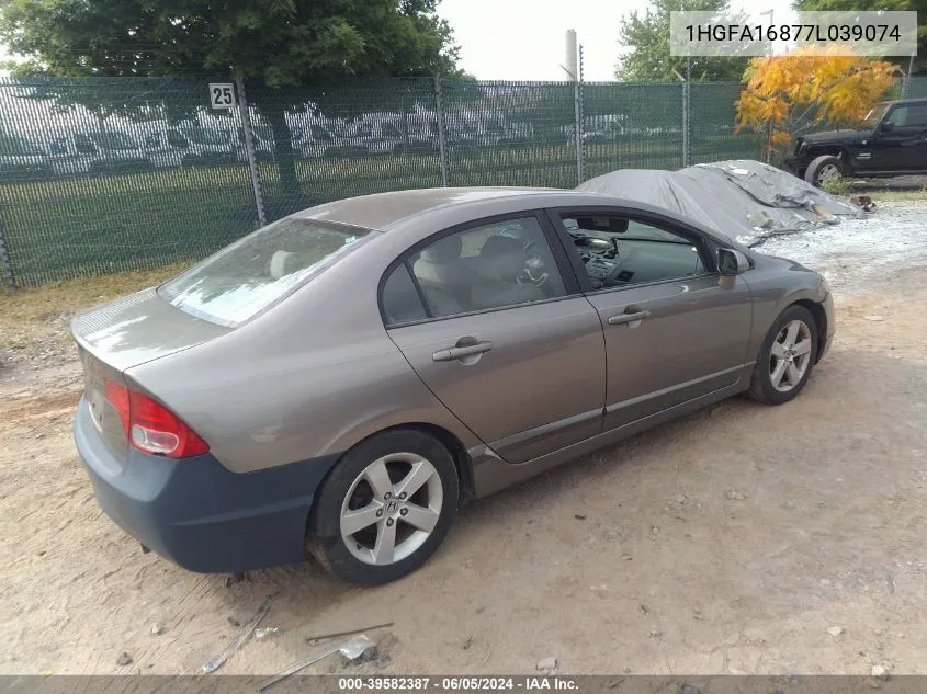 1HGFA16877L039074 2007 Honda Civic Ex