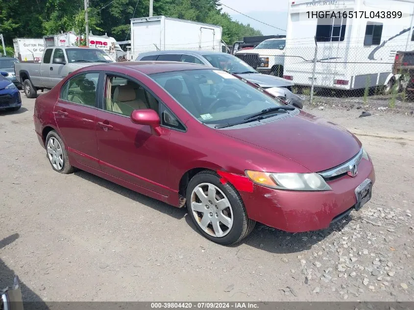 2007 Honda Civic Lx VIN: 1HGFA16517L043899 Lot: 39804420