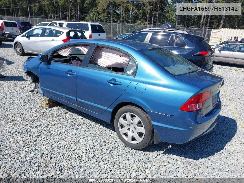 2HGFA16597H513142 2007 Honda Civic Lx