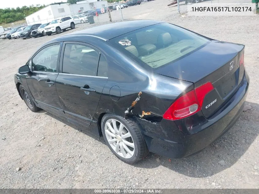 1HGFA16517L102174 2007 Honda Civic Lx